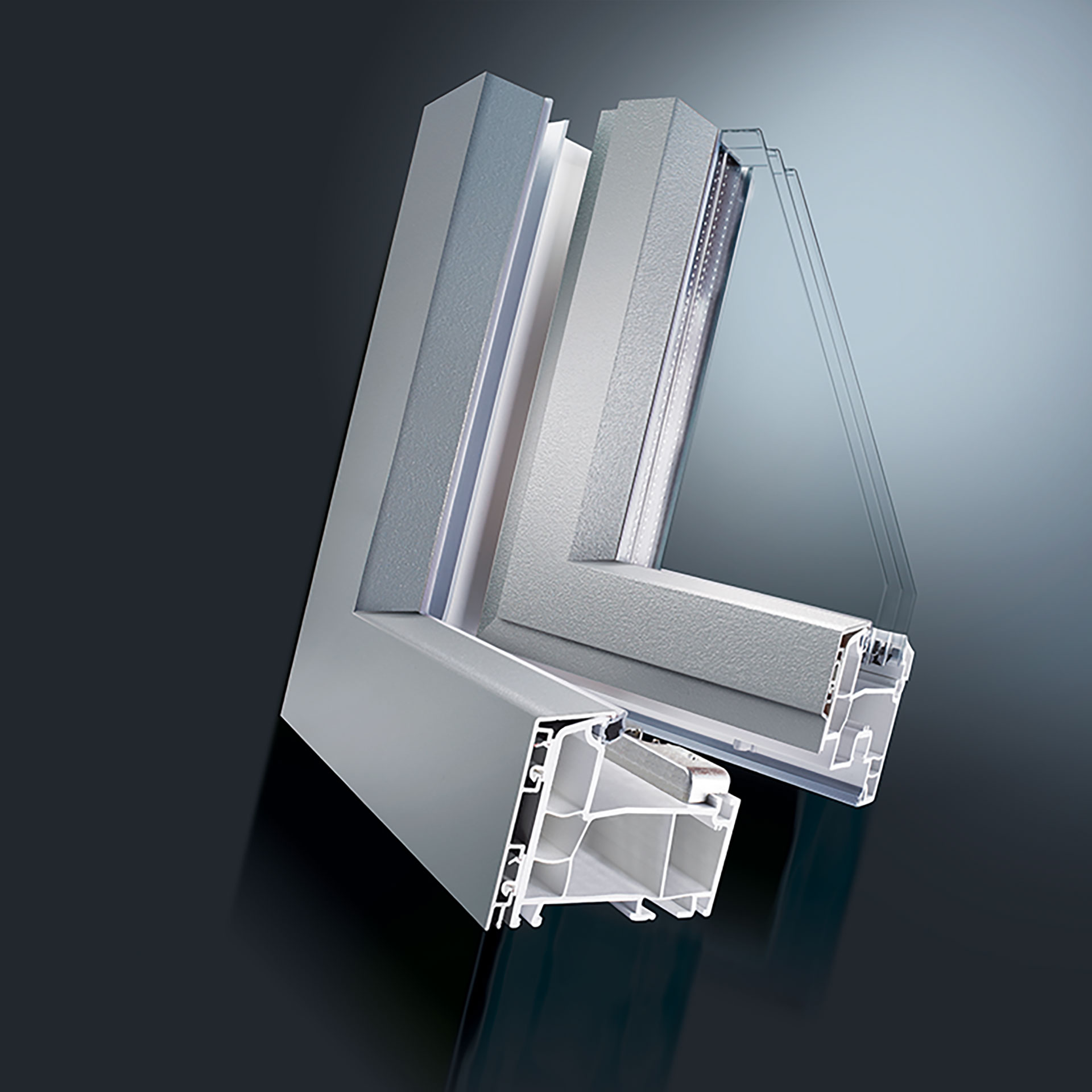 System plastikowo-aluminiowy DECCO łączy w sobie zalety obu materiałów. Rozwiązanie może być łatwo i szybko zainstalowane przez producenta okien. Nie jest konieczna żadna specjalna produkcja. Okno pozostaje w standardowej linii produkcyjnej.